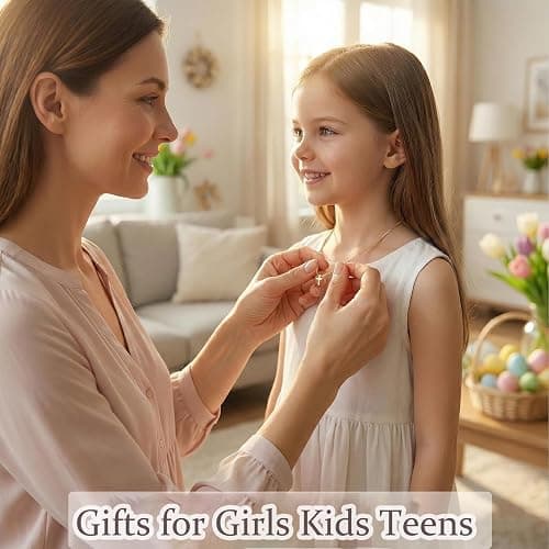 Cross Necklace for Girls Kids Jewelry Christian Baptism Faith Gifts | Teen Girl Gifts Trendy Stuff, 6-18 Year Old Girl Birthday Gifts, Dainty Tiny Cross Necklaces Non Tarnish thumbnail 5