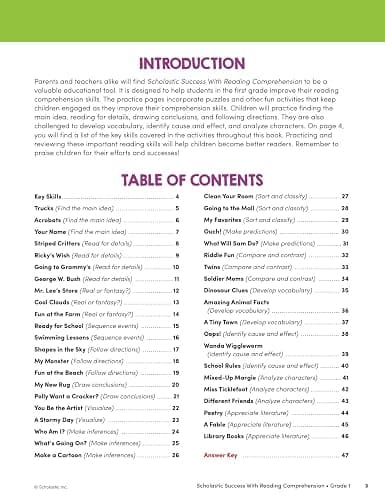 Scholastic Success with Reading Comprehension Grade 1 Workbook thumbnail 2