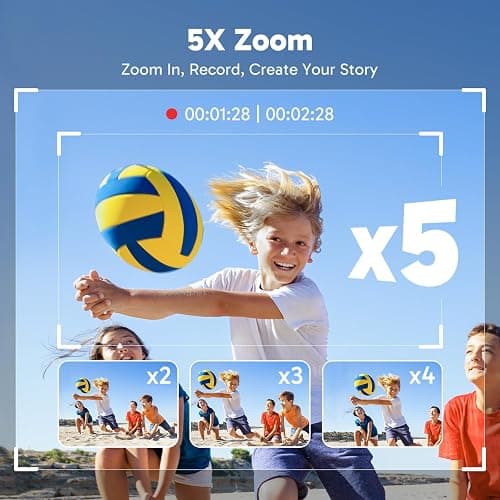 AKASO Brave 4 Action Camera 4K 30fps with 64GB MicroSD Card Bundle | 20MP EIS WiFi 170° FOV 5X Zoom Waterproof Underwater Camera for Snorkel, Travel, Bicycle, Helmet, Motorcycle Accessories Kit thumbnail 6