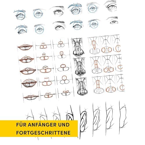 Die Kunst des Zeichnens. Die Loomis-Methode Übungsbuch: Gesichter und Köpfe zeichnen thumbnail 6