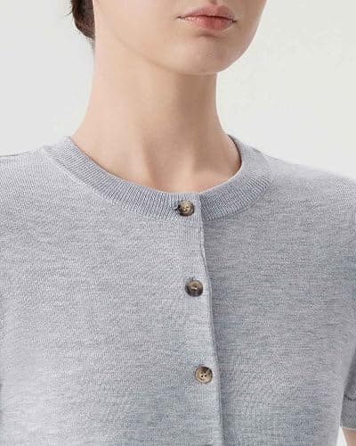 SUUKSESS Women Silk Cashmere Blend Cardigan Sweaters Summer Button Up Knit Outfits thumbnail 3
