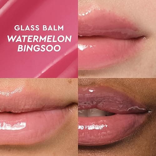 Glow Recipe Glass Balm Lip Treatment - 12Hr Hydrating Lip Balm & Moisturizer with Hyaluronic Acid to Smooth, Plump & Protect from Dryness - Sheer Soft Pink Tint, Watermelon Bingsoo (15 ml) thumbnail 2