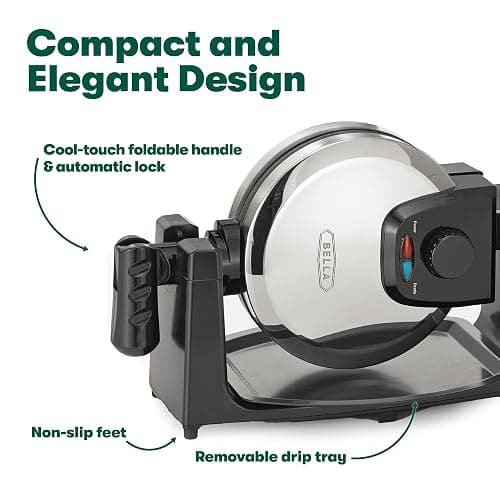Bella 17870 Waffle Maker, Aluminium, Stainless Steel thumbnail 3