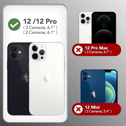 GONEZ Magnetic for iPhone 12 Case / 12 Pro Case, Compatible with MagSafe, [Screen Protector + Camera Lens Protector], Silicone Shockproof Anti-Scratch Protective Phone Case 6.1 inch, Chalk Pink thumbnail 2
