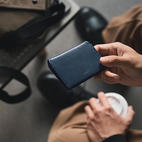 VULKIT Slim Minimalist Card Holder RFID Blocking Leather Credit Card Holder Front Pocket Wallet Magnetic Closure thumbnail 7