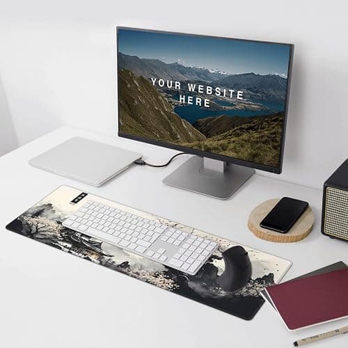 Japanese Mouse Pad, Large Japanese Desk Mat, XL Anime Gaming Keyboard Mat, Non-Slip Rubber Base, Big Extended Desk Protector for Home Office, 31.5”x11.8” thumbnail 2