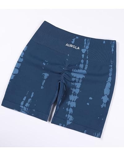 AUROLA Serpent Seamless Scrunch Workout Shorts for Women,Tummy Control Squat Proof Ribbed Thick Active Gym Short thumbnail 5