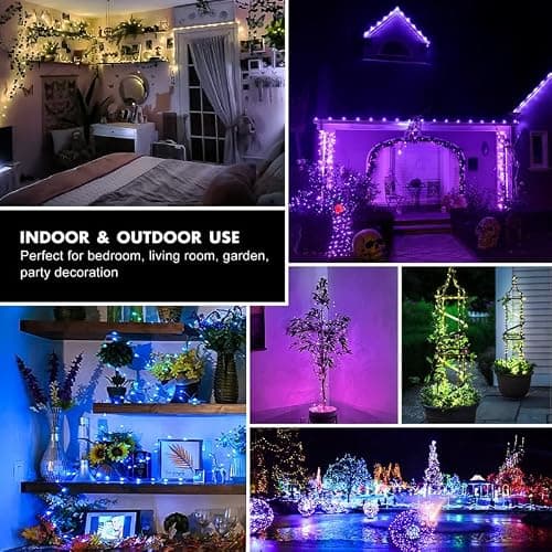 USB and Battery Operated Fairy Lights, 39Ft 120 LED Color Changing Fairy Lights with Remote and Timer, Battery Powered Twinkle String Lights for Bedroom, Party, Indoor Christmas Party Halloween Decor thumbnail 7