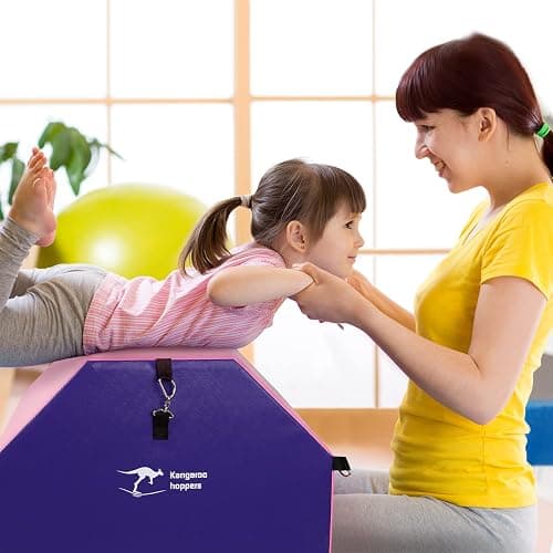 Kangaroo Hoppers Gymnastics Octagon Tumble Mat 24"x26" / 19"x23" with Carrying Handles, Somersault Backbend Tumbling Trainer for Home Gym Exercise thumbnail 8
