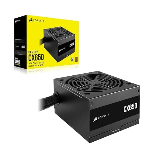 CORSAIR CX650 80 PLUS Bronze Non Modular Low-Noise ATX 650 Watt Power Supply - UK - Black thumbnail 7