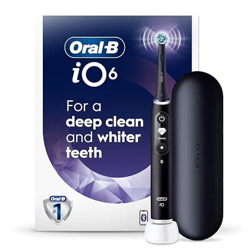 Oral-B iO6 Electric Toothbrush, for a Deep Clean and Whiter Teeth, Black, iO Series 6 with 1 Toothbrush, 1 Brush Head, and 1 Travel Case - Image 1