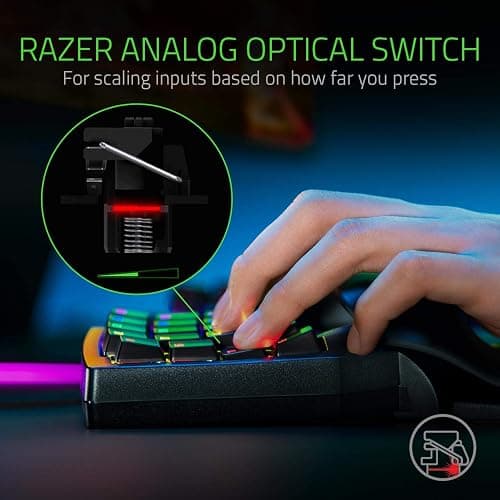 Razer Tartarus Pro - Pavé Numérique Gamer optiques analogiques et Mode tir Rapide (32 Touches programmables, Point de déclenchement Personnalisable, 8 profils) Noir thumbnail 3