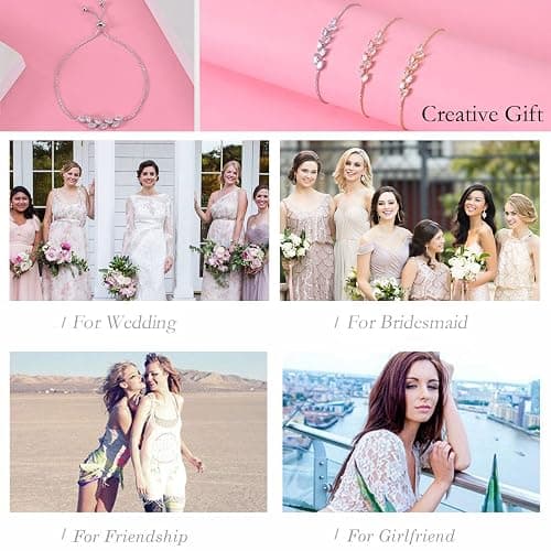 DHQH Bridesmaids Gift Set of 6 or 4 Bridesmaid Bracelet 18K Gold Plated Leaf Bracelet I Couldn’t Tie a Knot Without You Wedding Bridesmaid Proposal Bracelets Jewelry Gifts for Women thumbnail 7