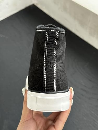 OPOEE Womens High Top Canvas Sneakers,Lace-up Canvas Shoes,Casual Tennis Walking Shoes Men's Canvas Shoes thumbnail 5
