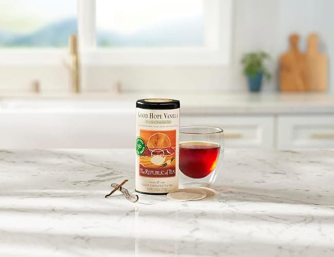 The Republic of Tea - Good Hope Vanilla Herbal Red Tea, Naturally Caffeine-Free African Rooibus - 36 Tea Bags thumbnail 2