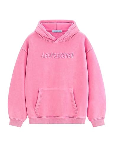 Aelfric Eden Hoodies Mens Acid Wash Hoodie Oversized Vintage Heavyweight Cotton Fleece Hooded Pullover Sweatshirt - Image 1
