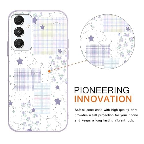 Vulfwela 2 Pack Bowknot Case for Samsung Galaxy A16 5G, Aesthetic Flower Bow Star Checkered Collage Y2K Pattern Design Cute Floral Phone Cover, Soft TPU Protective Shell for Samsung A16 5G 6,7" thumbnail 3