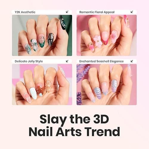 Beetles 3D Gel Nail Art Kit-Crystal Orb 3D Nail Art Clear 1 oz 5 in 1 Non-Sticky Hand Sculpting Building for Beginner DIY Salon at Home,Clear Solid Builder Nail Gel, UV & LED Lamp Cured Needed thumbnail 4