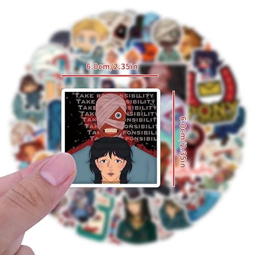 55pcs Mouthwash Stickers Cool Horror Cartoon Game Stickers for Adult Laptops,Funny Vinyl Waterproof Graffiti Decals for Teens Skateboard Water Bottle Bumper Computer Motorcycle thumbnail 3