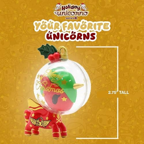tokidoki - Holiday Unicorno Series 3 Blind Box – Collectible Mystery Figure – Cute Miniatures – Surprise Gift for Kids & Collectors – Random Unicorn Collectibles - 8 Pack thumbnail 2