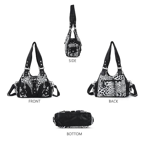 Angel Kiss Purses for Women Small Hobo Shoulder Bags Vagen Leather Multi-Pocket Tote Bag with Zipper thumbnail 6
