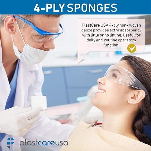 1000 Count 2x2 Gauze Pads - Soft 4-Ply Non Woven Sponges - Non Sterile Dental & Esthetic Wipes - All Purpose Medical Gauze Squares for First Aid, Surgical, Wound Dressing (5 Packs of 200) thumbnail 7