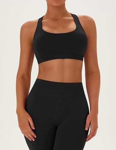 OLCHEE Womens Workout Sets 3 Piece Seamless Long Sleeve Jacket Scrunch Butt Leggings Racerback Sports Bra Yoga Gym Outfits thumbnail 5