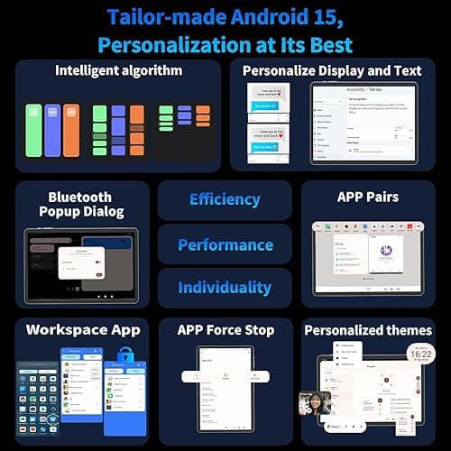 Android 15 Tablet 10 inch, 2025 Tablet with Keyboard, 24GB+256GB+2TB Expand, 2-in-1 Tablets with 8-Core, 5G WiFi, 8000mAh, BT5.0, GMS Certified, with Mouse, Case, Stylus, Split Screen(Black case) thumbnail 5