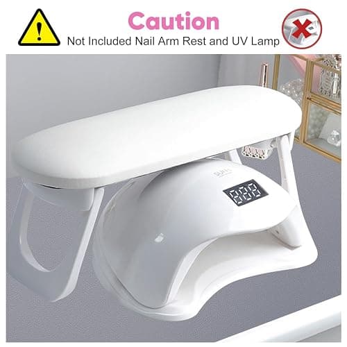 Subay Nail Art Table Mat, Fiber PU Leather Nail Arm Rest Pad for Acrylic Nails, Foldable Nail Hand Rest Pillow Manicure Pad Acrylic Nail Desk Mat for Nail Technician - Grey thumbnail 3