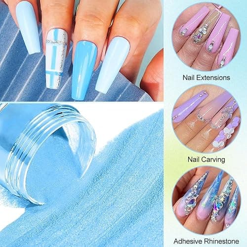 Acrylic Nail Kit, 24 Colors Acrylic Nail Powder Set (10g/0.35oz Jars), 3D Gel Nail Art, Long-Lasting, Easy-to-Blend, Ideal for DIY Nail Art & Salon Professionals, No Nail Lamp Needed thumbnail 5