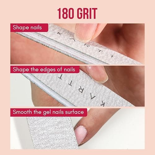 Makartt Nail File, 100/180 Grit 20 Pcs Nail Files for Natural Nails, Professional Strong Emery Boards for Nails Doubled Sides Washable Fingernail Files Manicure Tool Set thumbnail 3