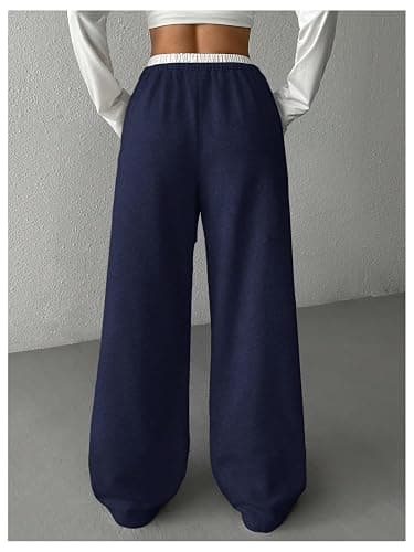 QJQ Girls Wide Leg Elastic High Waisted Pants Baggy Track Pants Sweatpants Trousers Casual Streetwear Ages 8-12 thumbnail 2