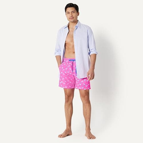 Amazon Essentials Men's Swim Trunks with Mesh Lining, Pockets, Drawstring Closure thumbnail 3