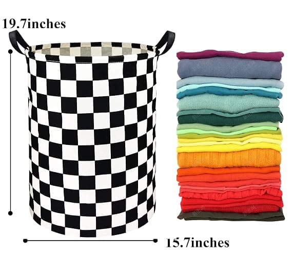 HIYAGON Boys Laundry Basket hamper Kids Hamper Car Toy Organizer Bins for Room Decor,Gift Basket for Bedroom(Racing Flag) thumbnail 3