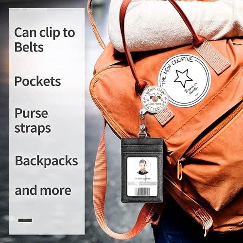 Plifal Dog Badge Reel Holder Clip - Dog Better Life Retractable ID Name Card Badge Reel with Charm Alligator Clip, Office Nurse Nursing Medical Worker Student Accessories Gifts thumbnail 6