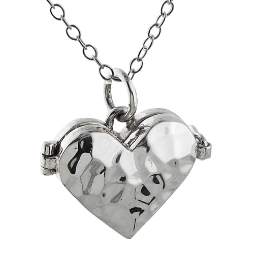 FashionJunkie4Life Sterling Silver Locket Necklaces for Women, 18" Cable Chain - Image 1