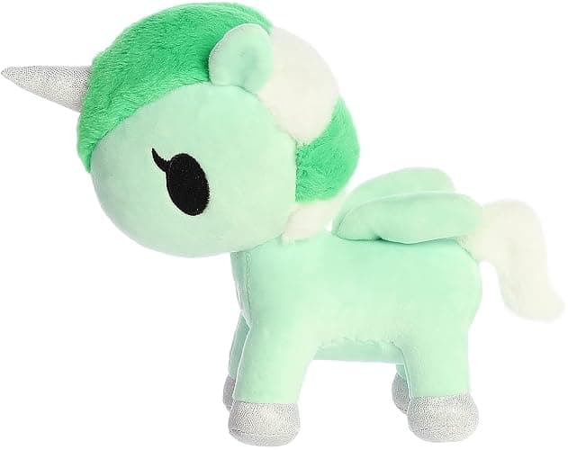 Aurora Enchanting ©Tokidoki Flower Power Water Lily Unicorno Stuffed Animal - Bright & Colorful Design - Showpiece Plush - Green 7.5 Inches thumbnail 6