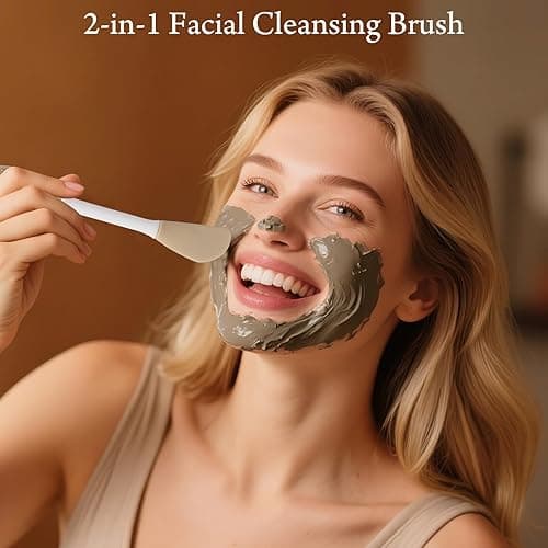 Real Perfection Gua Sha Facial Tools Face Roller for Wrinkles Jade Roller and Gua Sha Set, Scrubber Pore Brush Headband Skin Care Tools for Travel Skincare Routine Massaging Reducing Puffiness - Green thumbnail 7
