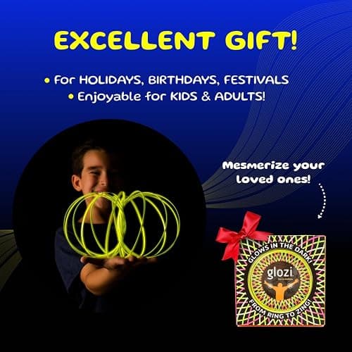 Mozi Glozi Geometric Magic Flow Bracelet - Easy to Use - 3D Bracelet Spiral Toy, Glowing Spinning Bracelet Spiral for Children and Adults (Yellow) thumbnail 6
