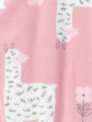 Simple Joys by Carter's Girls' 2-Pack Loose-fit Fleece Footed Pajamas thumbnail 3