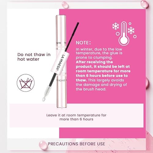 LA MAESII Lash Cluster Glue, Lash Bond and Seal for Eyelash Clusters, 10ml Bond and Seal, Waterproof, 2-in-1 Home Use, Strong Hold for 72H thumbnail 5