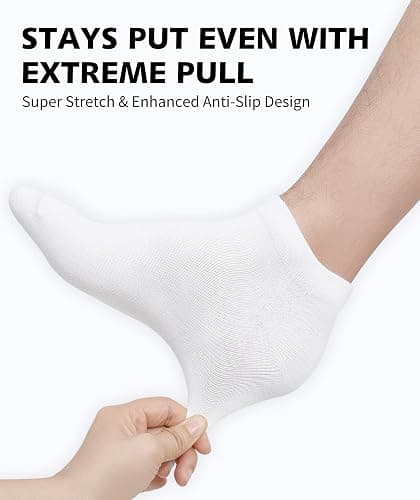 CLOSEMATE 10 Pairs Comfortable Ankle Socks for Men Women Casual Non Slip Cotton Low Cut Short Socks Thin thumbnail 3