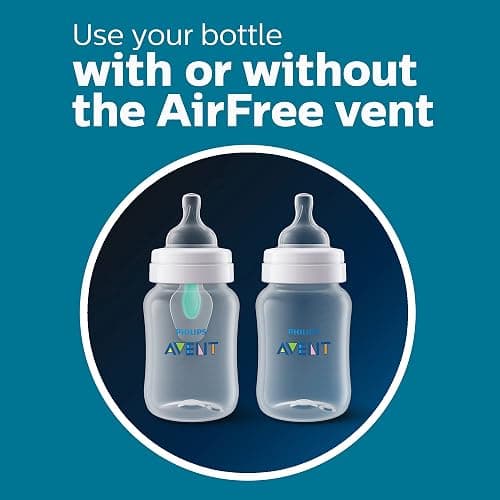 Philips Avent Anti-Colic Baby Bottles, 11oz, with Flow 3 Nipples, 3m+, 4pk, Clear, SCY106/04 thumbnail 7