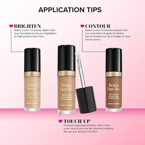 Too Faced Born This Way Super Coverage Multi-Use Concealer | Full-Coverage Hydrating Concealer for Dark Circles & Blemishes with Natural Finish | Hyaluronic Acid & Coconut Water thumbnail 7