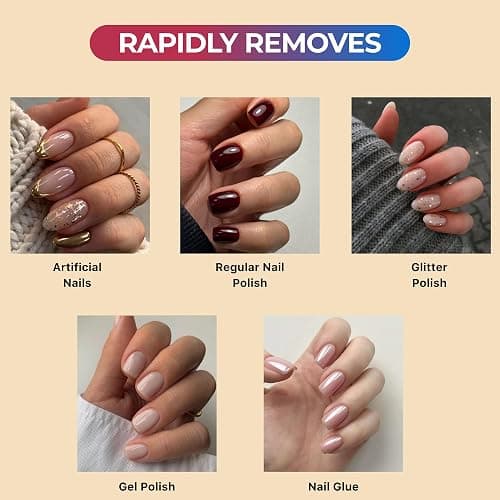 100% Pure Acetone Nail Polish Remover | Professional Quality | Easy To Use | Rapidly Removes Natural, Gel, Acrylic, shellac, and Glitter Nails | 8 Fl oz thumbnail 2
