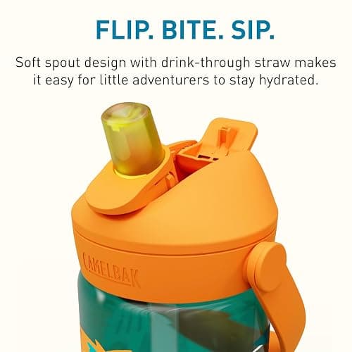 CamelBak Thrive Flip Straw Kids Bite Valve Tritan Renew Water Bottle 14oz thumbnail 5