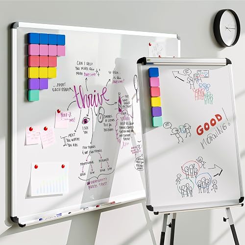 MaxGear 24 Pack Dry Erase Erasers, Magnetic Whiteboard Dry Erasers for Classroom, Mini Whiteboard Cleaning Pads, Chalkboard Wiper Teacher Supplies for School, Office, Home, 6 Color, 2 x 2 Inch thumbnail 9