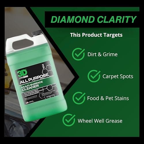 3D All Purpose Cleaner - 1 Gallon | Safe, Biodegradable Degreaser | Environmentally Friendly Car Care | Removes Spots, Dirt, Grime & Grease Stains | Made in USA | All Natural | No Harmful Chemicals thumbnail 3