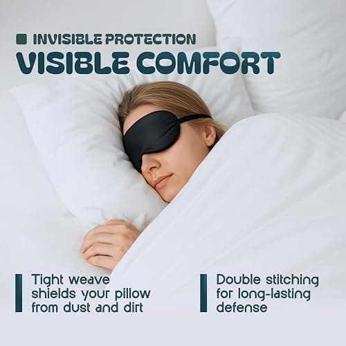 White Classic King Pillow Covers with Zipper 2 Pack - 20 x 36 Ultra-Soft, Cozy and Noiseless King Pillow Protector, 200 Thread Count, Fade-Resistant Pillow Shams thumbnail 6