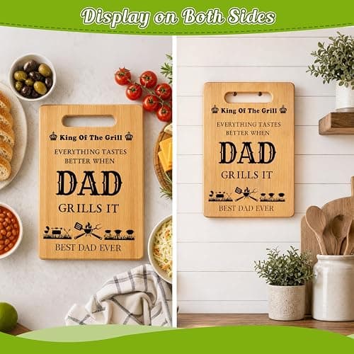 Fathers Birthday Day Gift for Dad from Daughter Son, Dad Cutting Board for New Bonus Dad, Stepdad, Daddy, Father, Best Dad Gifts, Unique Grilling Gift for Dad Who Wants Nothing, Birthday Gift for Dad thumbnail 5